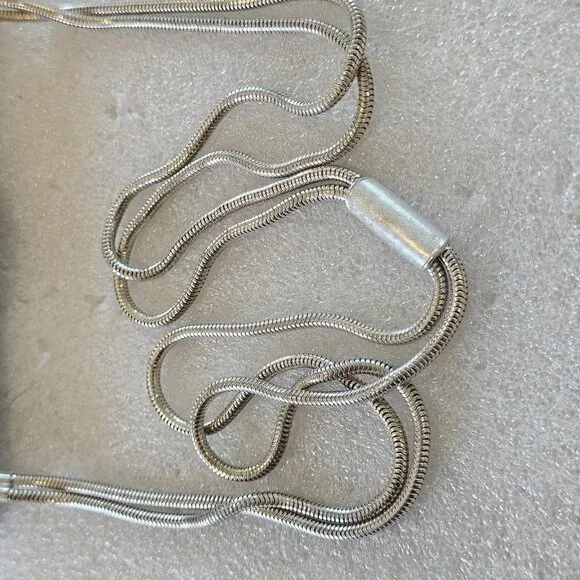 Vintage Oroton Germany Silver Purse Mesh‎ Evening Bag Metallic Mod MCM Cocktail - Picture 12 of 13